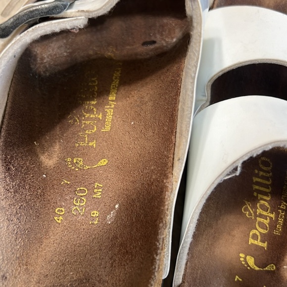 Birkenstock Papillio Arizona Platform Sandals White Patent Leather Size 40 / 9 - Picture 4 of 8